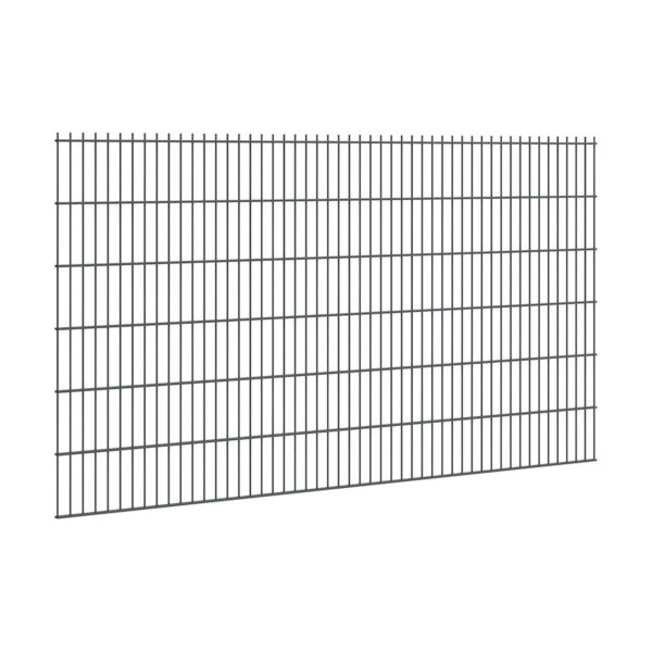 Doppelstabmatte 6/5/6, verzinkte und pulverbeschichtete Gittermatte mit 50x200 mm Maschenweite für stabile Zaunanlagen