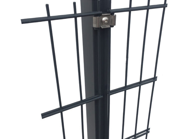 Zaunpfosten-Set 60x40 mm für Doppelstabmatten – Robuste und langlebige Pfosten für Zaunanlagen