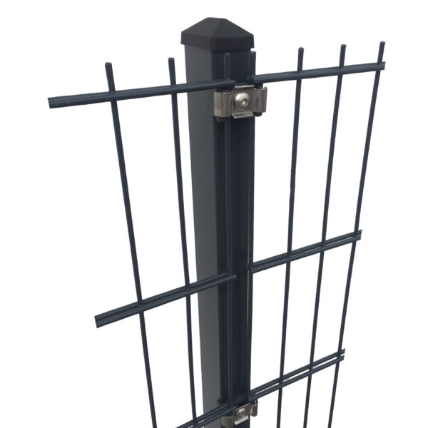 Zaunpfosten-Set 60x40 mm für Doppelstabmatten – Robuste und langlebige Pfosten für Zaunanlagen