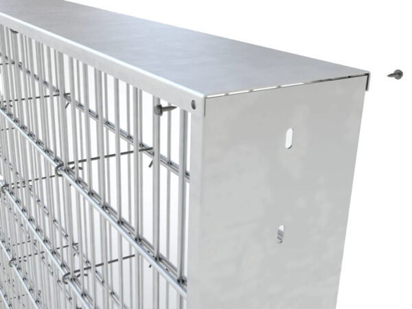 Abdeckblech für Gabionen C-Profil aus verzinktem Stahl, 2.500 x 203 mm