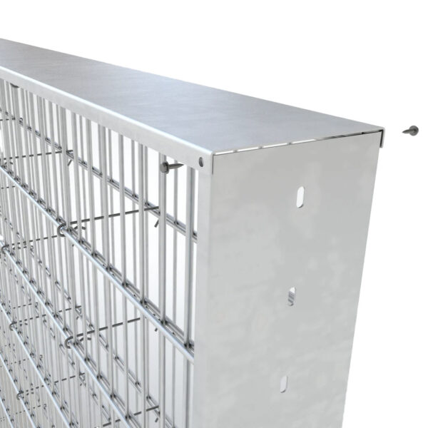 Abdeckblech für Gabionen C-Profil aus verzinktem Stahl, 2.500 x 203 mm