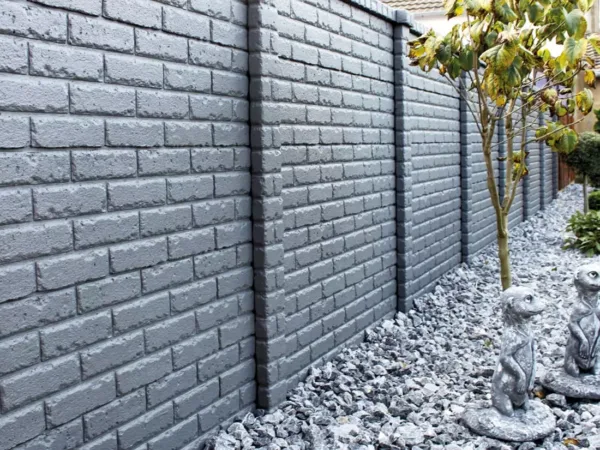 Klassik Stein Motivplatte, langlebig und pflegeleicht für Gartenzaun