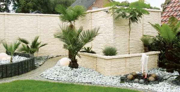 Nostalgie Motivplatte, mediterraner Charme für Gartenzaun