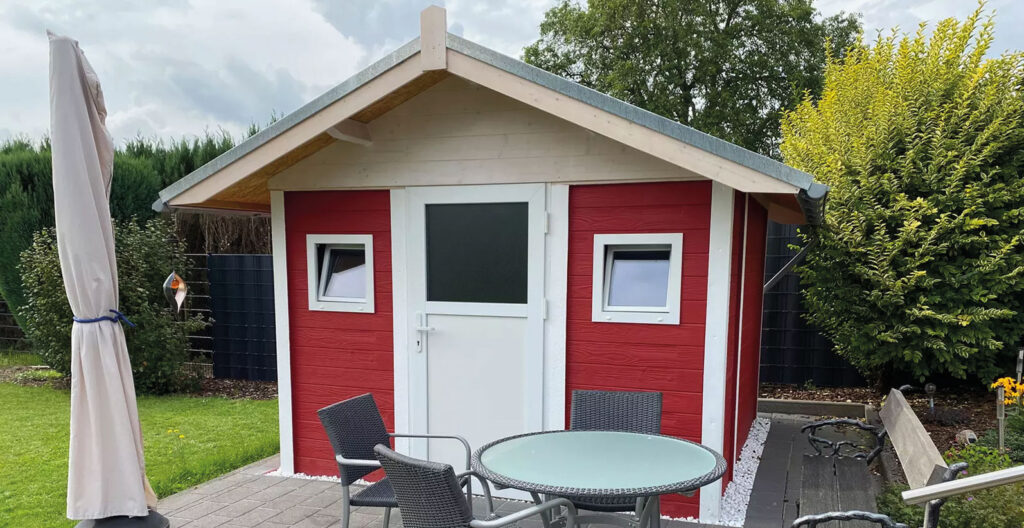 Haus mit Motivplatte Prestige