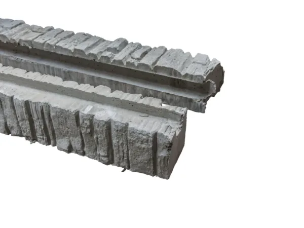Betonzaun-Pfosten Nostalgie, strukturierter Systempfosten für das Baukastensystem Mediterran