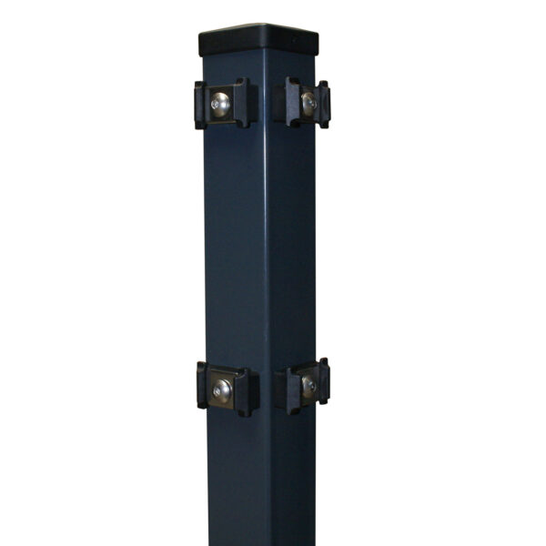 Eck-Zaunpfosten-Set 60x40 mm für Doppelstabmatten – Stabile Lösung für Zaunecken