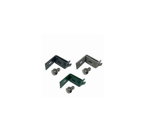 Zaunanschlusswinkel RAL 7016 / RAL 6005 / verzinkt